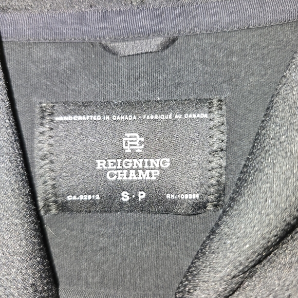 Reigning Champ Black Nylon Hood Hoodie Size Small Pre Owned - Picture 3 of 4